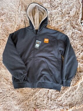 RIDGECUT Toughwear Hooded Fleece Lined Zip Up Hooded Sweatshirt Size XL NWT